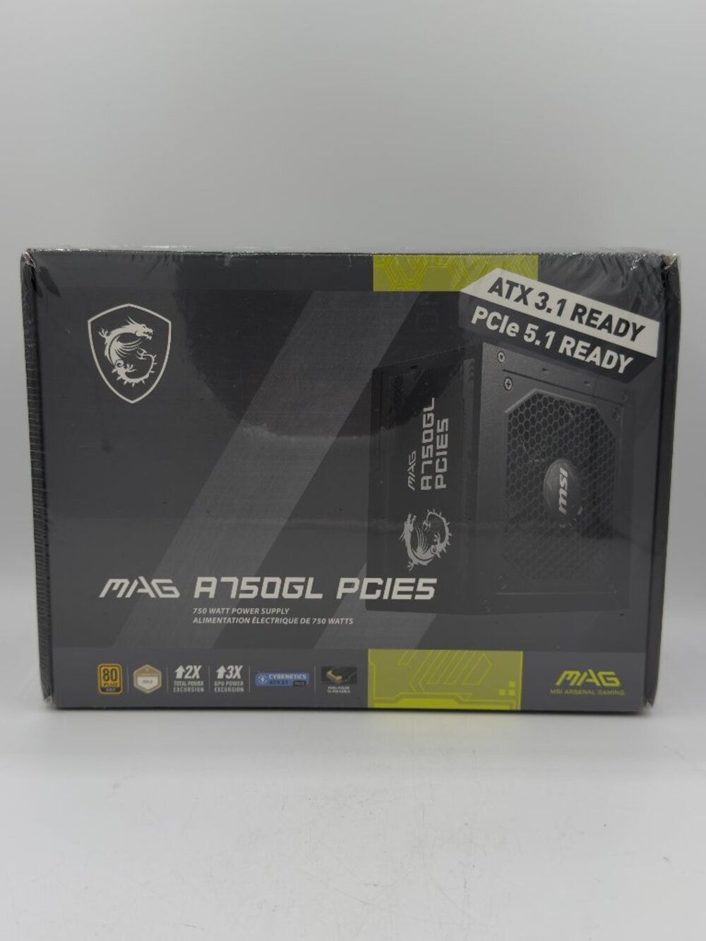 MSI MAG A750GL PCIe5 750W ATX 3.1 Fully Modular PSU 80+ Gold New
